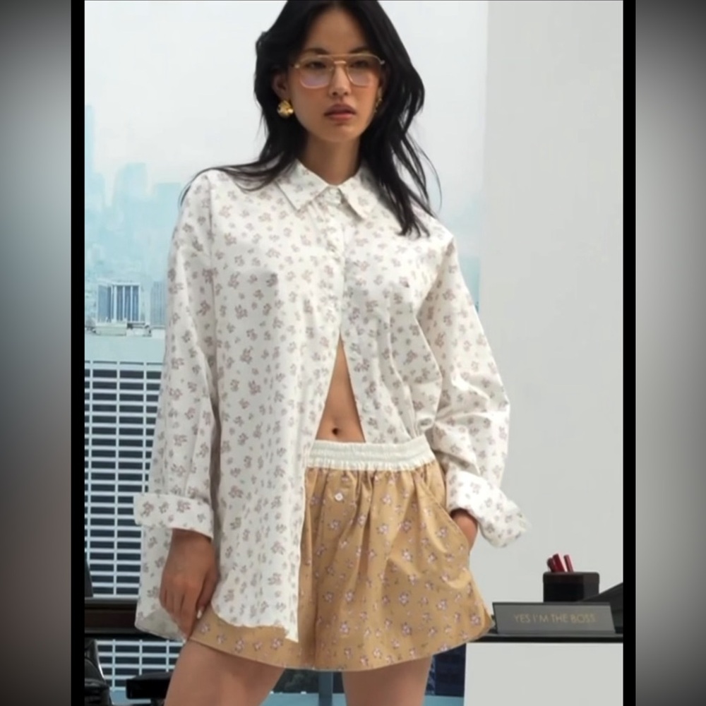 For love & lemons Tamren button up Floral top